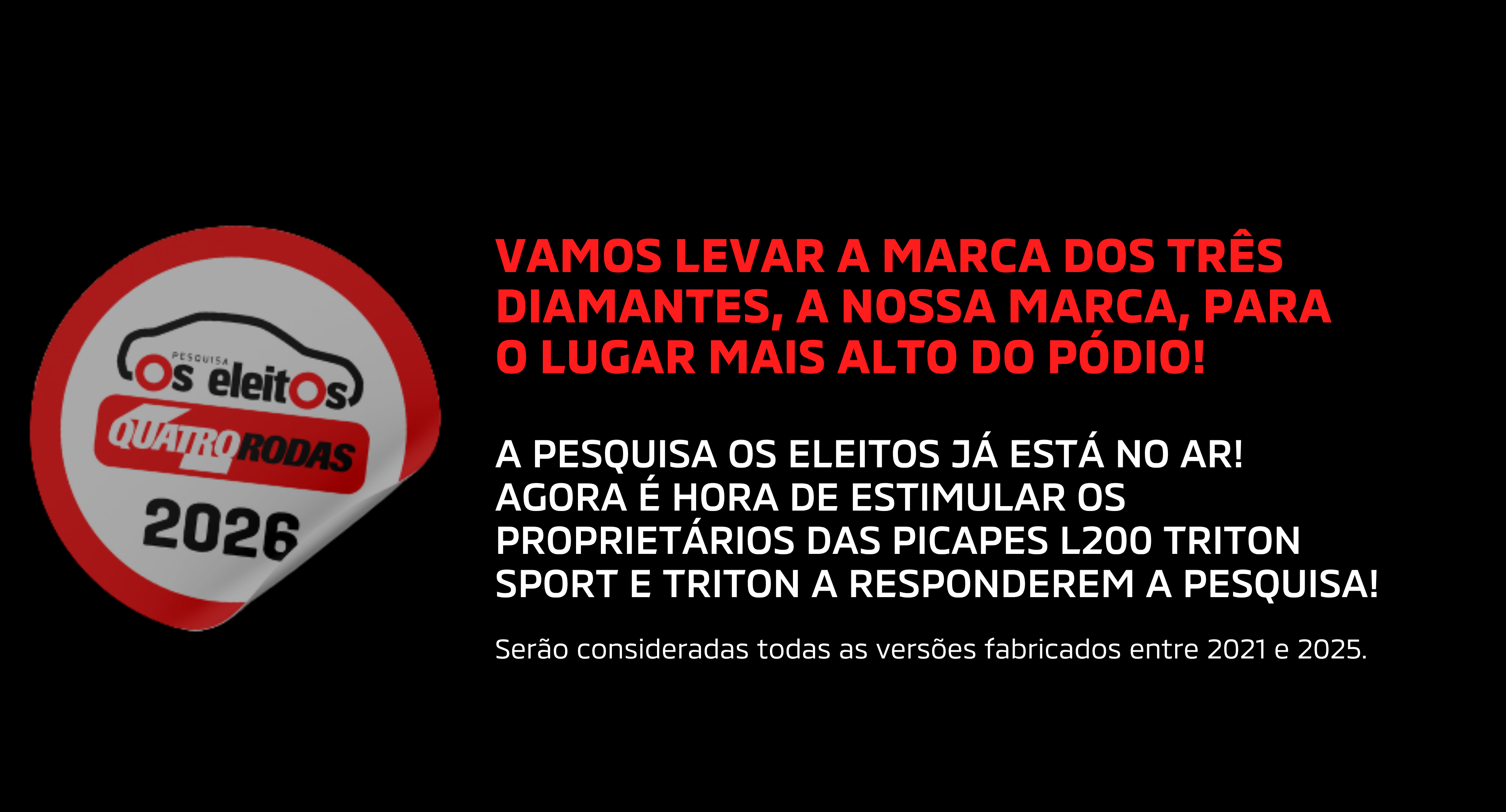 Pesquisa Os Eleitos Quatro Rodas 2026